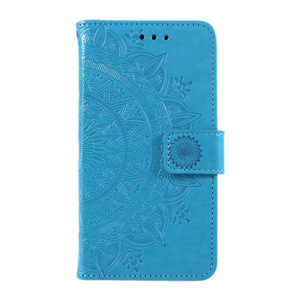 Imprinted Mandala Pattern PU Leather Cover for Huawei Y5p/Honor 9S