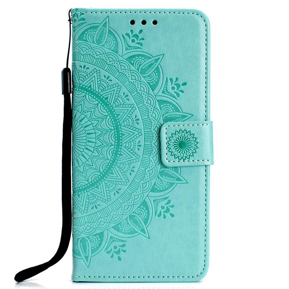Imprint Flower Leather Phone Casing for Huawei Y6p