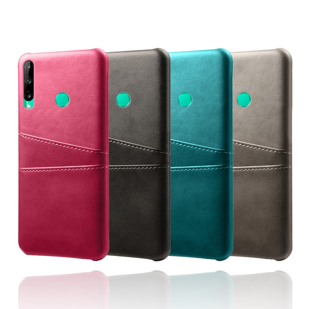 PU-läderbelagt PC-skal med dubbla kortplatser för Huawei P40 Lite E / Honor 9C / Y7p