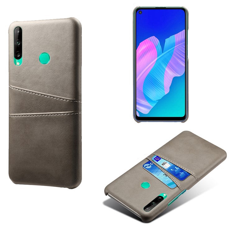 PU-läderbelagt PC-skal med dubbla kortplatser för Huawei P40 Lite E / Honor 9C / Y7p