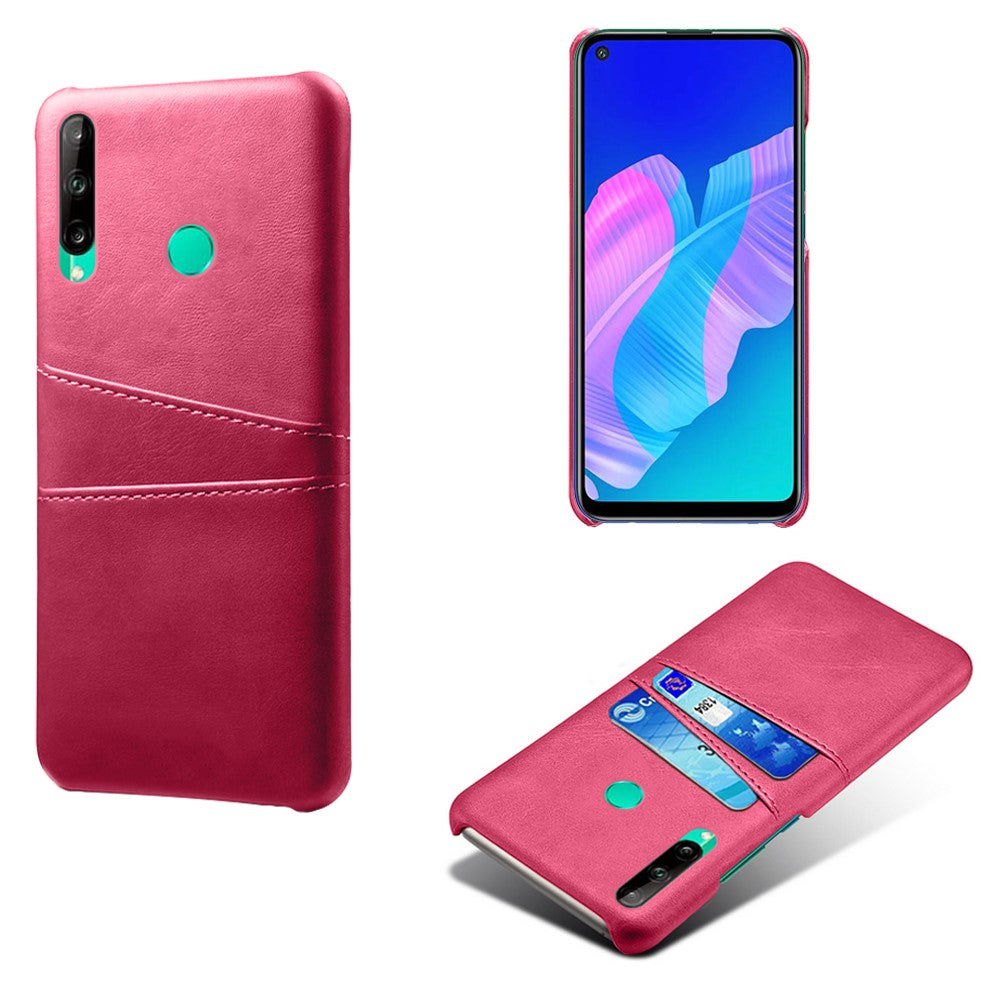 PU-läderbelagt PC-skal med dubbla kortplatser för Huawei P40 Lite E / Honor 9C / Y7p
