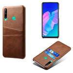PU-läderbelagt PC-skal med dubbla kortplatser för Huawei P40 Lite E / Honor 9C / Y7p