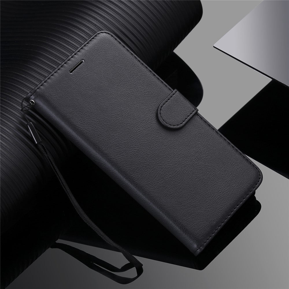 For Huawei Y5p / Honor 9S Case Solid Color Leather Mobile Cover Wallet Stand with Strap