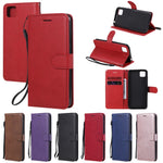 For Huawei Y5p / Honor 9S Case Solid Color Leather Mobile Cover Wallet Stand with Strap