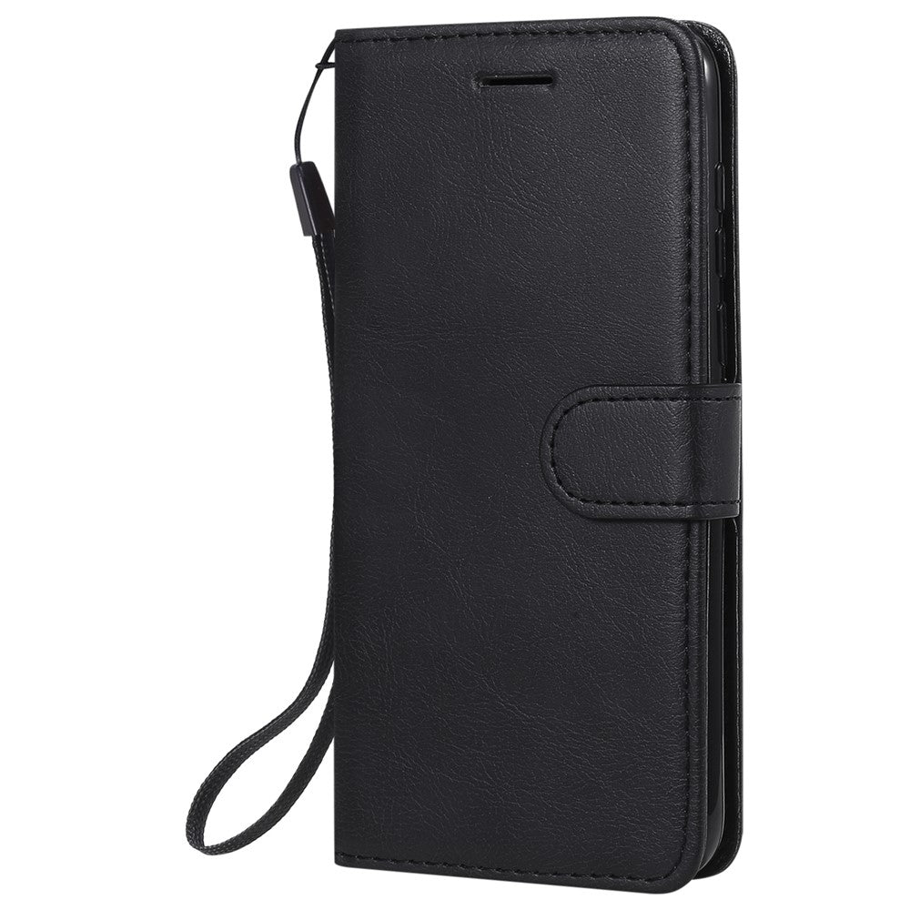 For Huawei Y5p / Honor 9S Case Solid Color Leather Mobile Cover Wallet Stand with Strap