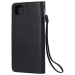 For Huawei Y5p / Honor 9S Case Solid Color Leather Mobile Cover Wallet Stand with Strap