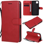 For Huawei Y5p / Honor 9S Case Solid Color Leather Mobile Cover Wallet Stand with Strap