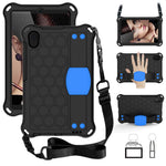 Honeycomb Texture EVA Tablet Case with Shoulder Strap for Huawei MediaPad M5 Lite/M6 8.4-inch