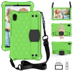 Honeycomb Texture EVA Tablet Case with Shoulder Strap for Huawei MediaPad M5 Lite/M6 8.4-inch