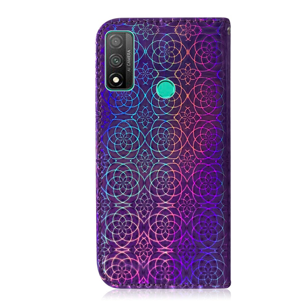 Magnetiskt läderskal i blommigt för Huawei P smart 2020