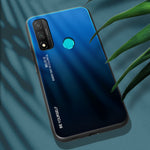 Kombinationsskal i härdat glas + PC + TPU i tonad färg för Huawei P Smart 2020