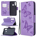 Imprint Butterfly Leather Stylish Shell for Huawei Y6p
