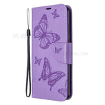 Imprint Butterfly Leather Stylish Shell for Huawei Y6p