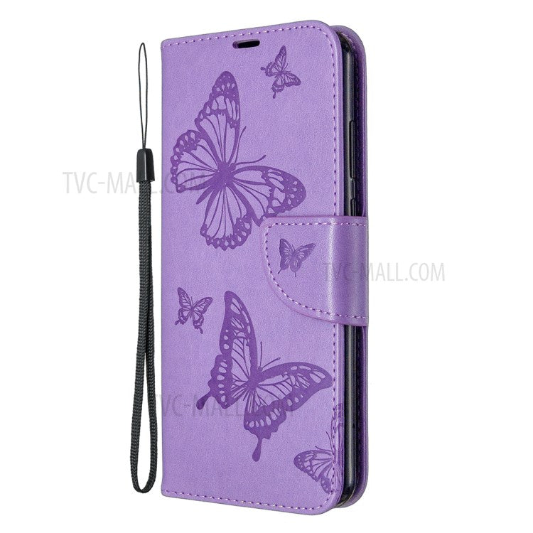Imprint Butterfly Leather Stylish Shell for Huawei Y6p