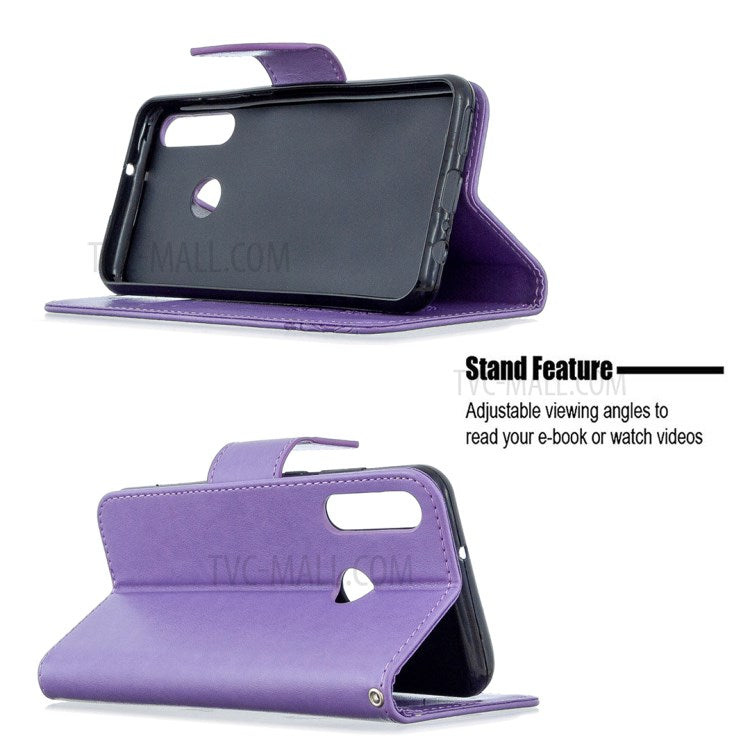 Imprint Butterfly Leather Stylish Shell for Huawei Y6p