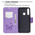 Imprint Butterfly Leather Stylish Shell for Huawei Y6p