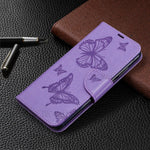 Imprint Butterfly Leather Stylish Shell for Huawei Y6p