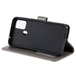 Imprint Flower Leather Wallet Stand Case for Honor 9X Lite