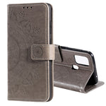 Imprint Flower Leather Wallet Stand Case for Honor 9X Lite