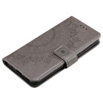 Imprint Flower Leather Wallet Stand Case for Honor 9X Lite