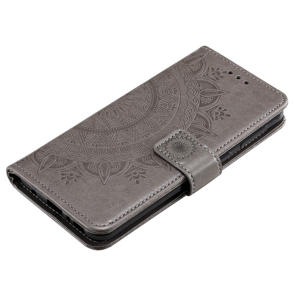 Imprint Flower Leather Wallet Stand Case for Honor 9X Lite