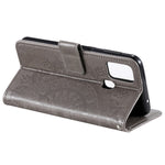 Imprint Flower Leather Wallet Stand Case for Honor 9X Lite