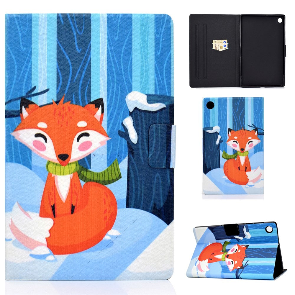 Pattern Printing Leather Stand Tablet Shell for Huawei MatePad T8