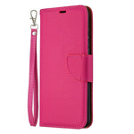 Litchi Texture Wallet Stand Leather Cover with Strap for Honor 9X Lite