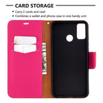 Litchi Texture Wallet Stand Leather Cover with Strap for Honor 9X Lite