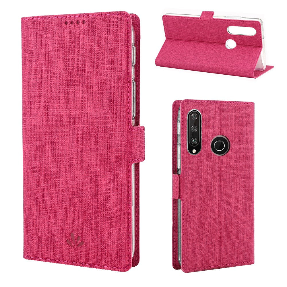 VILI DMK Leather with Double Cards Side Buckle Style Cell Phone Cover for Huawei Y6p