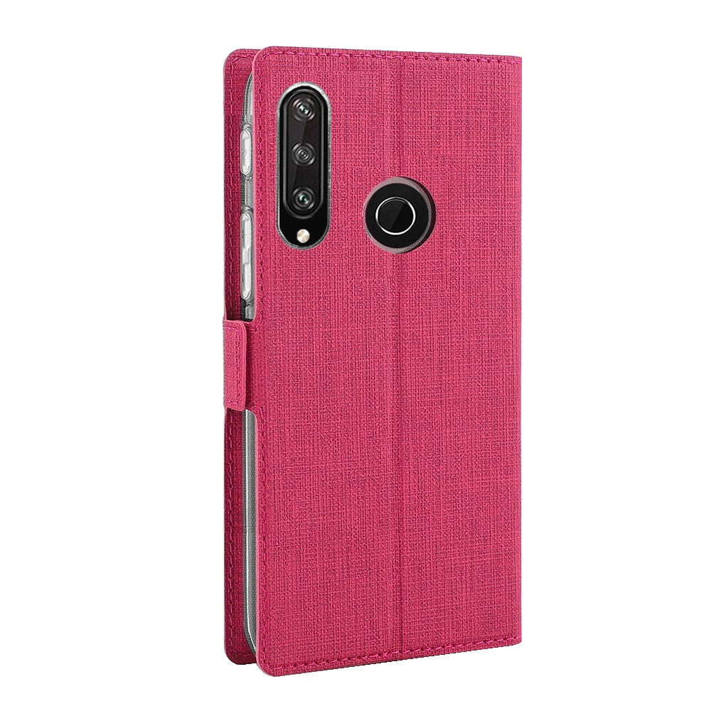 VILI DMK Leather with Double Cards Side Buckle Style Cell Phone Cover for Huawei Y6p