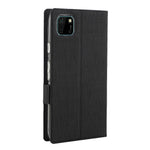 VILI DMK Cross Texture Double Magnetic Clasp Leather Wallet Case for Huawei Y5p/Honor 9S