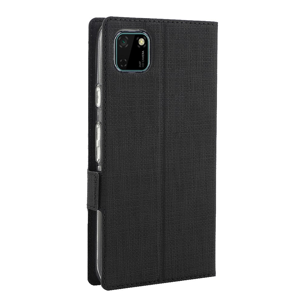 VILI DMK Cross Texture Double Magnetic Clasp Leather Wallet Case for Huawei Y5p/Honor 9S