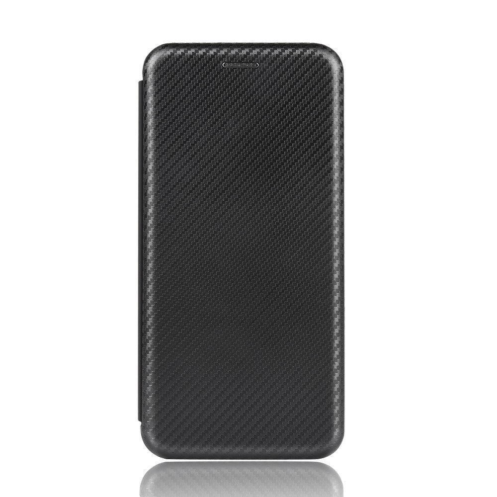 Auto-absorbed Carbon Fiber Leather Stand Mobile Phone Case for Huawei Y5p