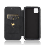 Auto-absorbed Carbon Fiber Leather Stand Mobile Phone Case for Huawei Y5p