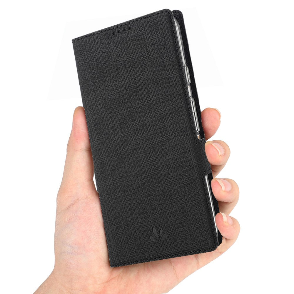 VILI DMK Läderplånboksfodral med korsstruktur och dubbelt magnetiskt spänne för Huawei P40 Pro Plus