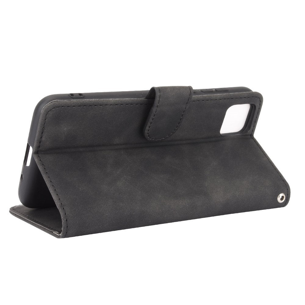 Skin-touch Wallet Stand Leather Phone Cover Case for Huawei Y5p