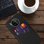 Card Holder Cloth + PU Leather Coated PC Back Cover for Huawei Mate 40 Pro