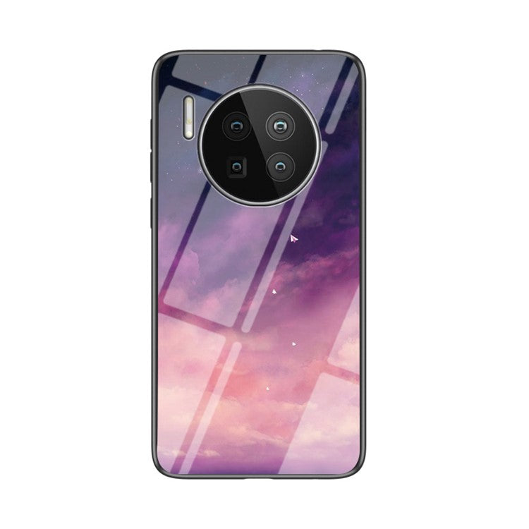 TPU + PC + Tempered Glass Hybrid Phone Cover Shell with Starry Sky Pattern for Huawei Mate 40 Pro