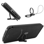 Auto-absorbed Carbon Fiber Texture Shell for Huawei P smart 2021/Y7a Stand Leather Case