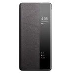 QIALINO For Huawei Mate 40 Pro Smart Visual Window Genuine Leather Phone Case with Auto Wake / Sleep