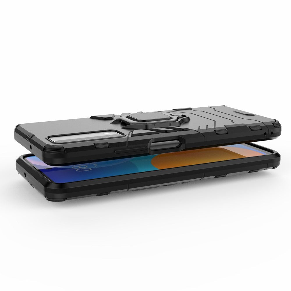 Dual-Layer TPU + PC Hybrid Phone Case + Finger Ring Kickstand for Huawei P smart 2021/Y7a