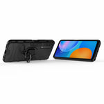 Dual-Layer TPU + PC Hybrid Phone Case + Finger Ring Kickstand for Huawei P smart 2021/Y7a