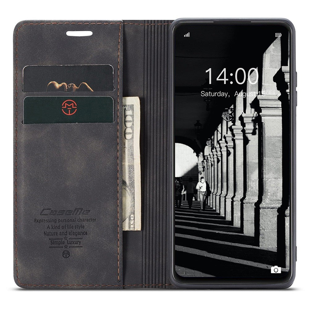 CASEME 013 Series Auto-absorbed Leather Wallet Case for Huawei P Smart 2021 / Y7a