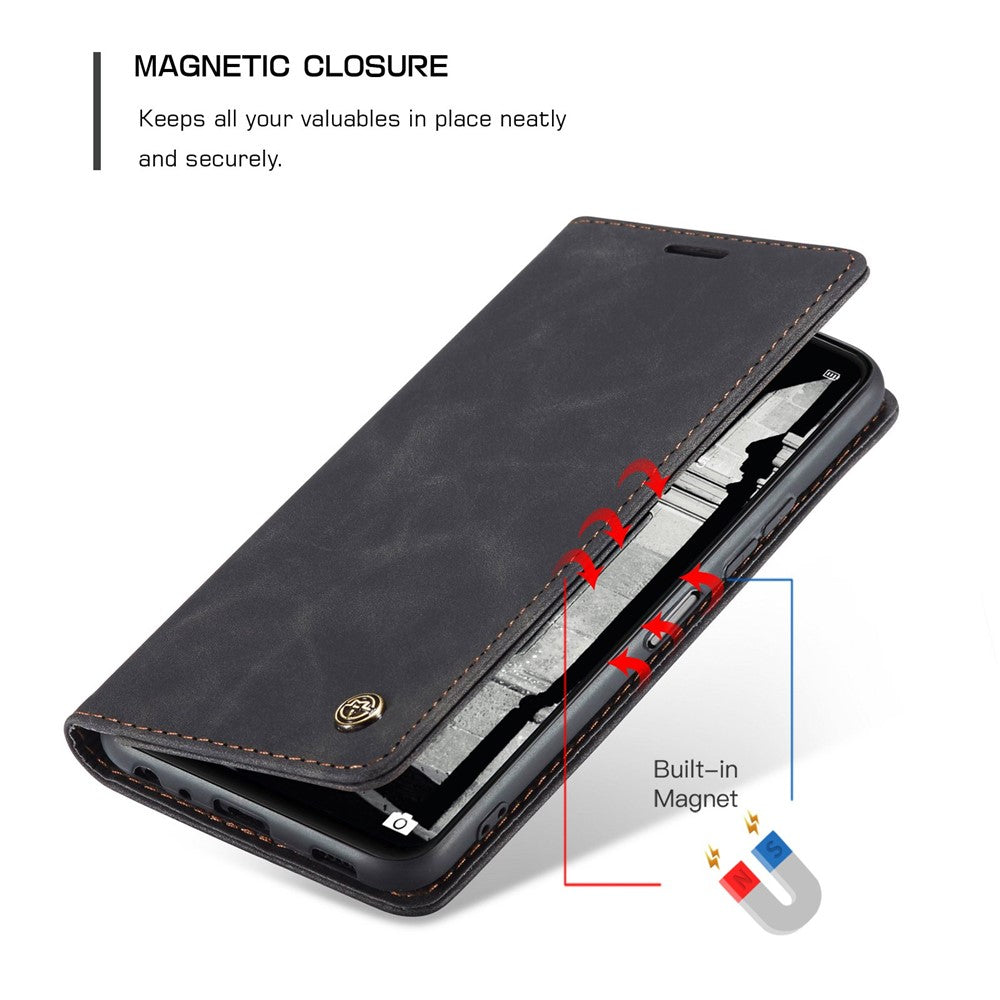 CASEME 013 Series Auto-absorbed Leather Wallet Case for Huawei P Smart 2021 / Y7a