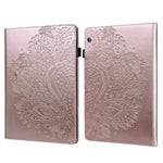 Imprinted Flower Pattern Leather Wallet Stand Tablet Protective Case for Huawei MediaPad T5 10.1