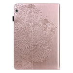 Imprinted Flower Pattern Leather Wallet Stand Tablet Protective Case for Huawei MediaPad T5 10.1