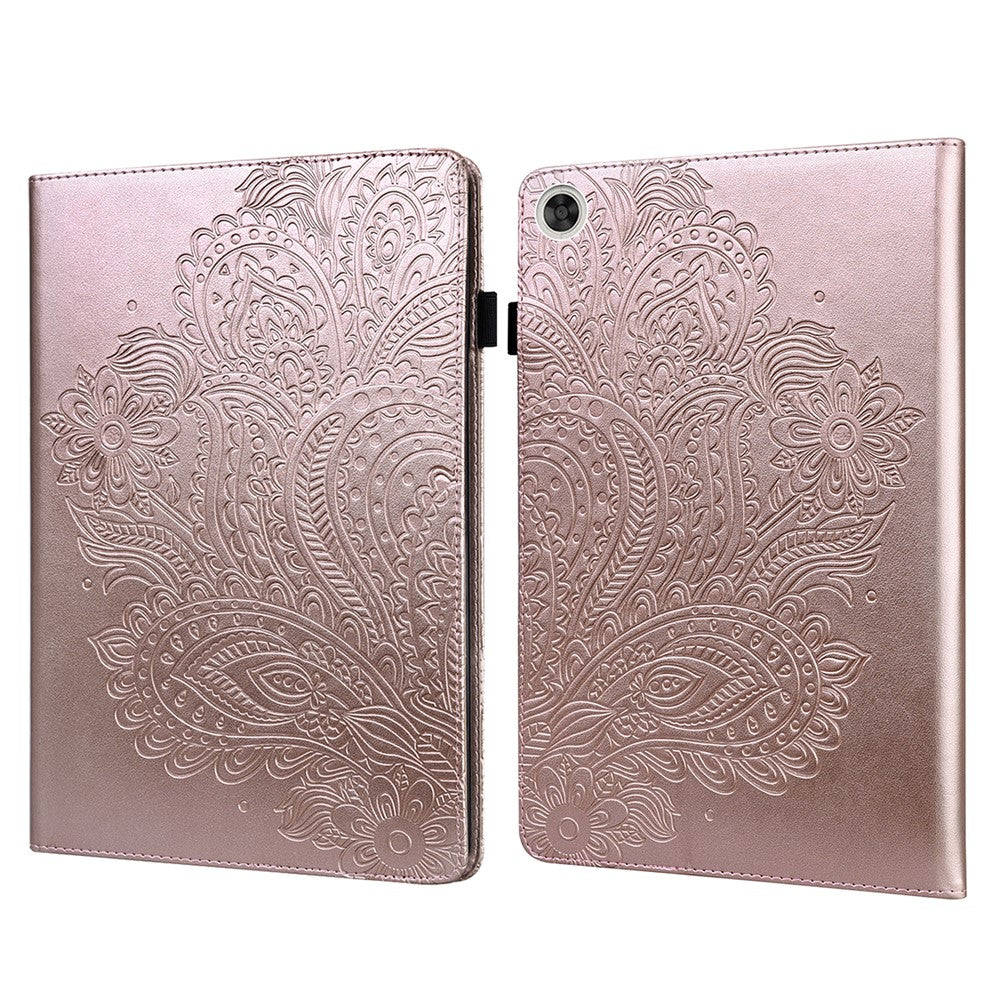 Imprinted Flower Pattern Leather Wallet Stand Tablet Protective Shell for Huawei Enjoy Tablet 2 10.1 / MatePad 9.7 / MatePad T10S