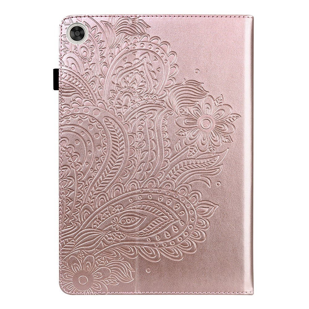Imprinted Flower Pattern Leather Wallet Stand Tablet Protective Shell for Huawei Enjoy Tablet 2 10.1 / MatePad 9.7 / MatePad T10S