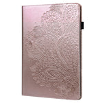 Imprinted Flower Pattern Leather Wallet Stand Tablet Protective Shell for Huawei Enjoy Tablet 2 10.1 / MatePad 9.7 / MatePad T10S